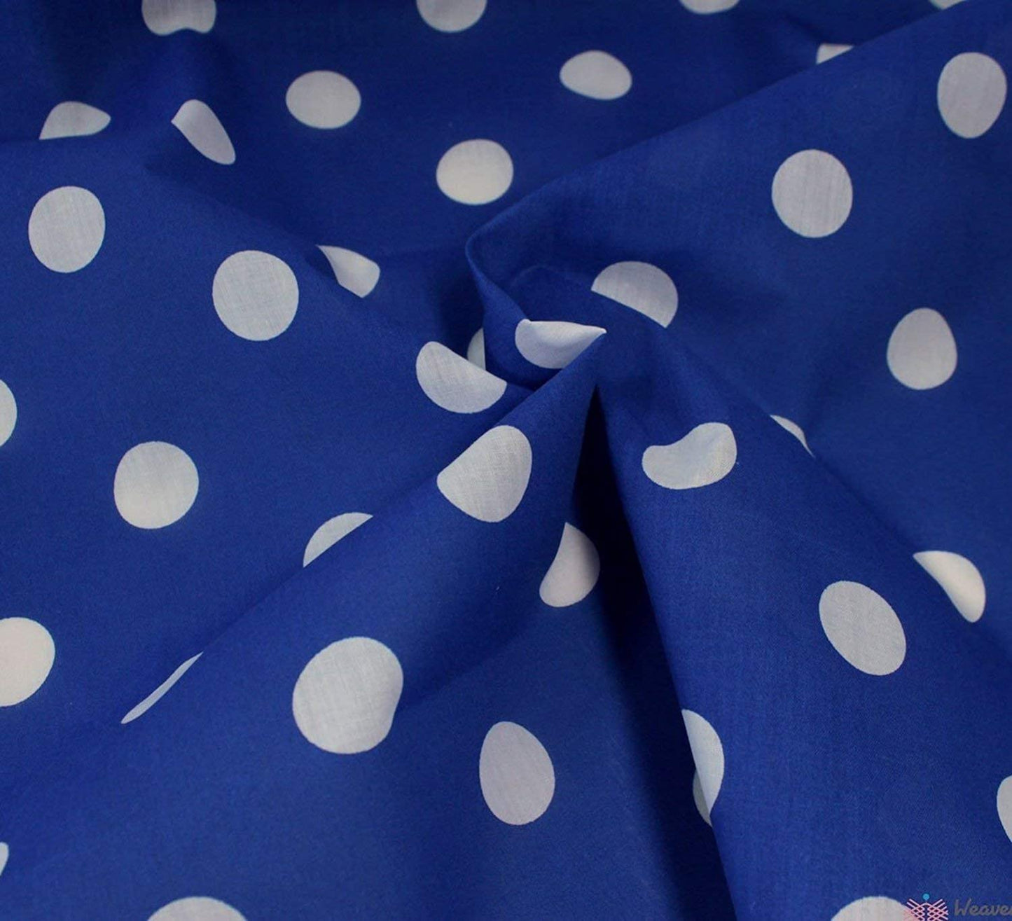 1m 10p\25mm  Royal Blue  Polkadot  Spot Fabric x 112cm / 44