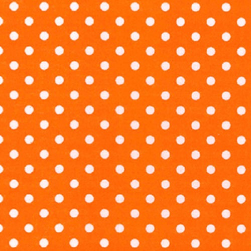 1 Metre  4mm Polka Dot Polycotton Fabric x 112cm - Orange - till code 4rng