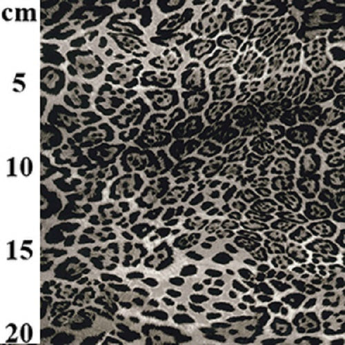 1 Metre 100% Cotton Poplin Animal Print Fabric x 110cm / 45 - Lynx