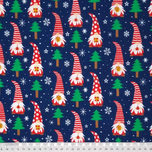1 Metre Christmas Gonk 110cm/43 Polycotton Fabric