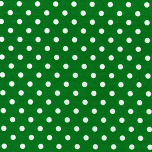 1 Metre Emerald Green 4mm Polka Dot Polycotton Fabric x 112cm Width em4