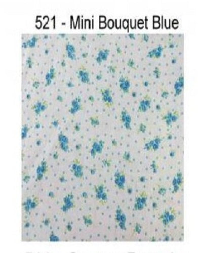 1metre Polycotton Mini Bouquet Floral Fabric - 110cm Width - Blue