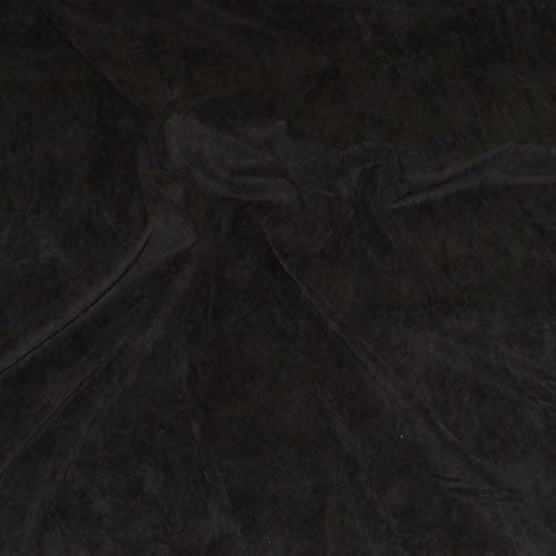 1 Metre Black 100% Cotton Velvet Fabric, 44 Width TILL CODE B714