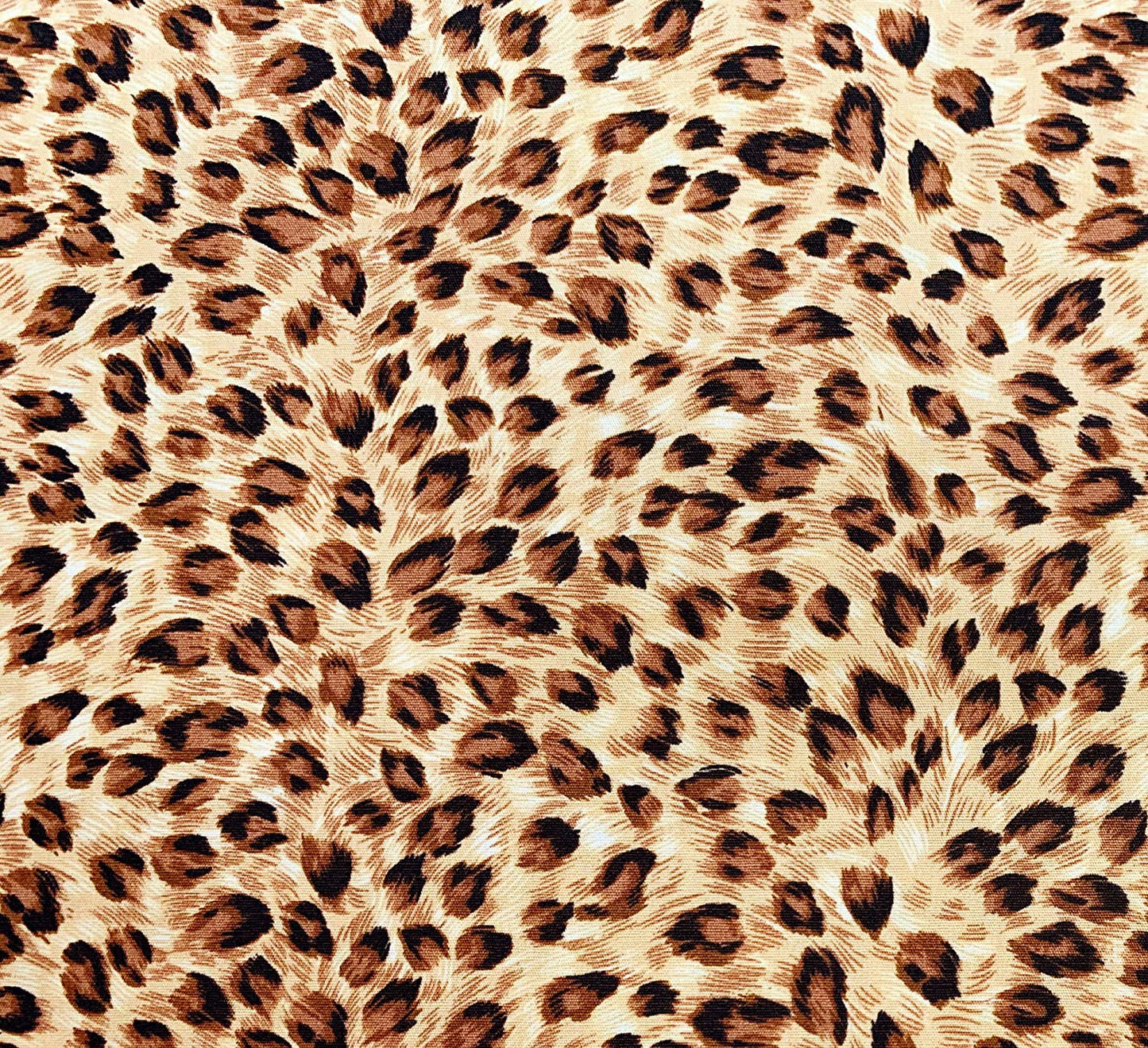 1 Metre 100 % Cotton Tan Leopard Fabric Width: 110cm (45 inches) stock location b1